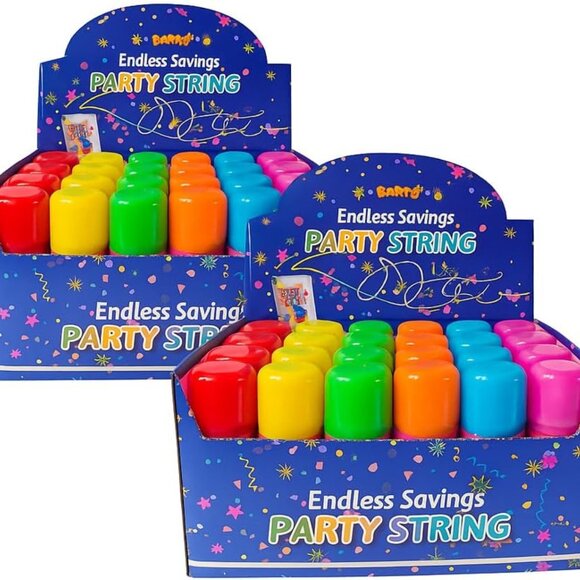 48 Pack Vibrant Party Streamer Spray Cans - Fun & Safe Celebration Decorations